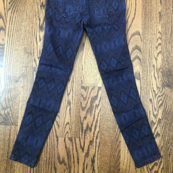 Free People Multi-Color Pattern Skinny Jeans Mid-Rise Colored Wash 28 x 30 - Picture 5 of 5